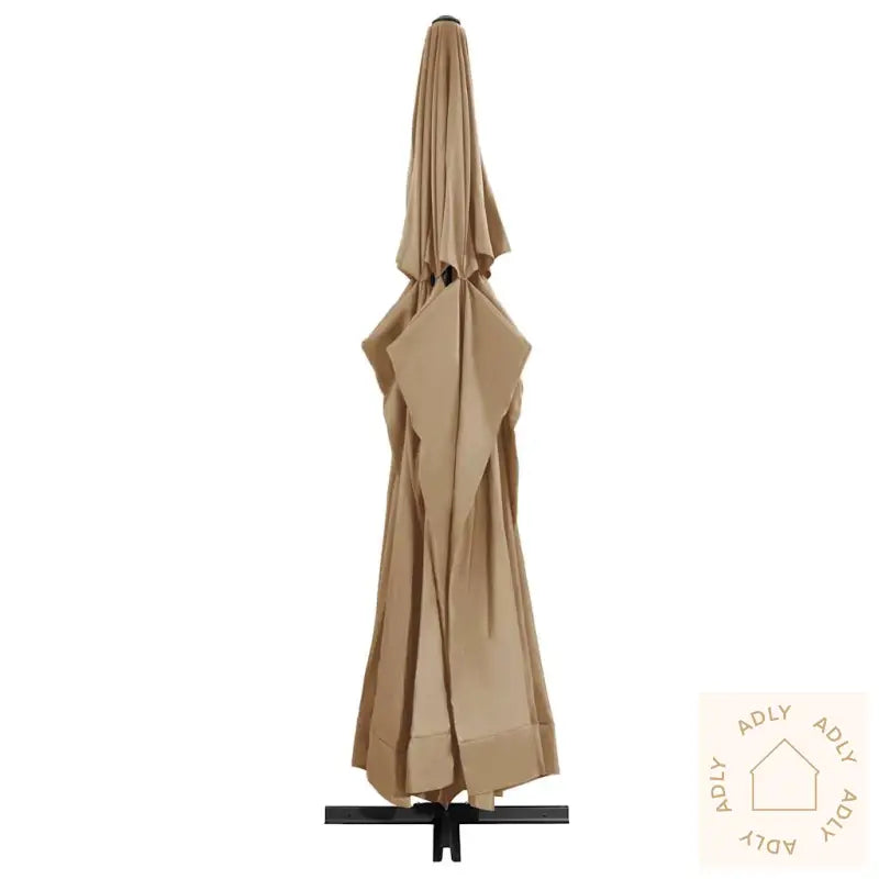 Parasoll Med Aluminiumsstang 600 Cm Gråbrun