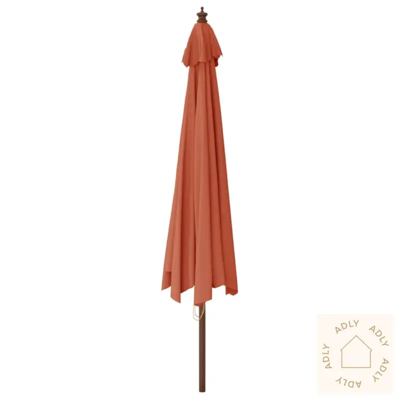 Hageparasoll Med Trestang Terrakotta 400X273 Cm