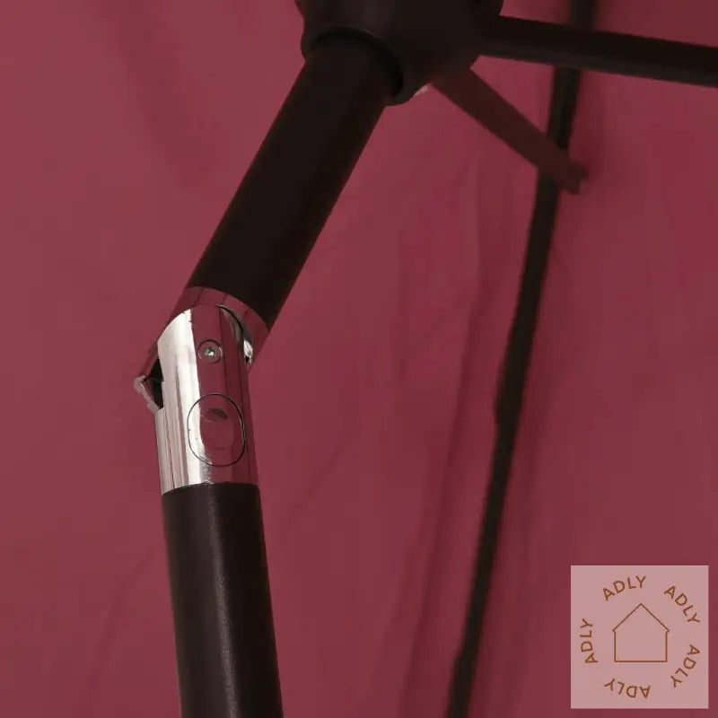 Hageparasoll Med Metallstang Vinrød 300 Cm