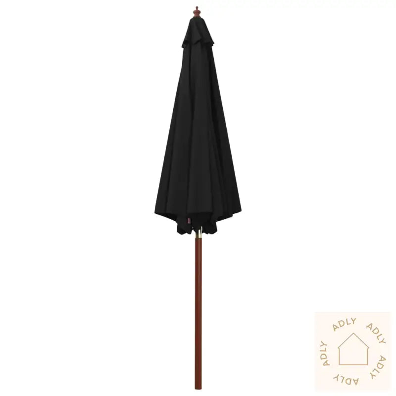 Parasoll Med Trestang 300X258 Cm Svart