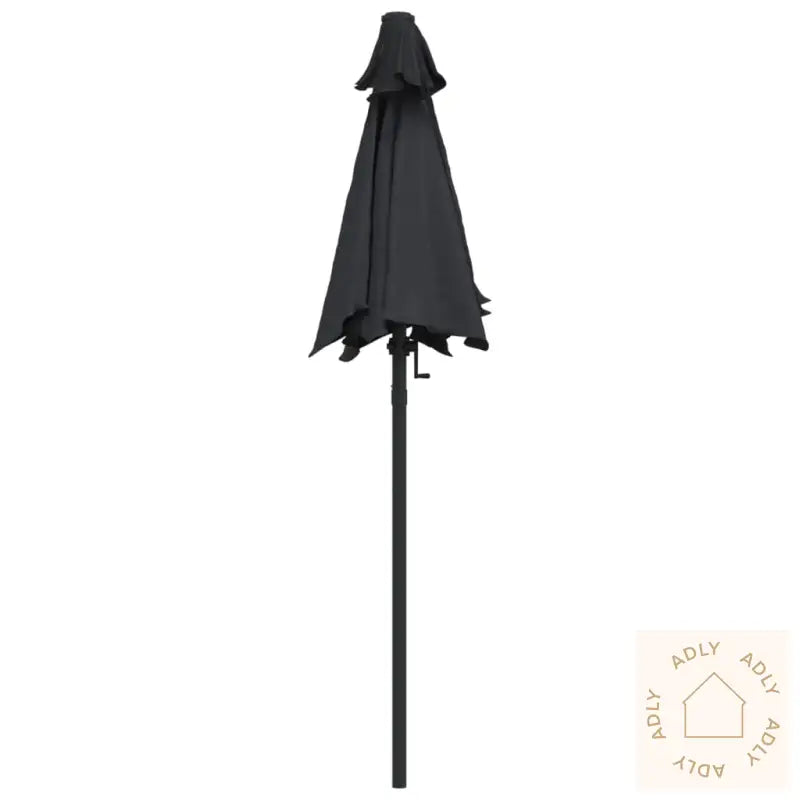 Parasoll Svart 200X224 Cm Aluminium