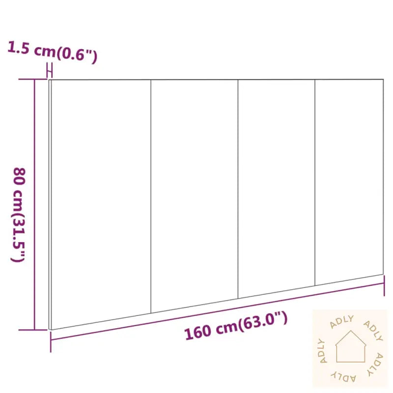 Sengegavl Hvit 160X1,5X80 Cm Konstruert Tre