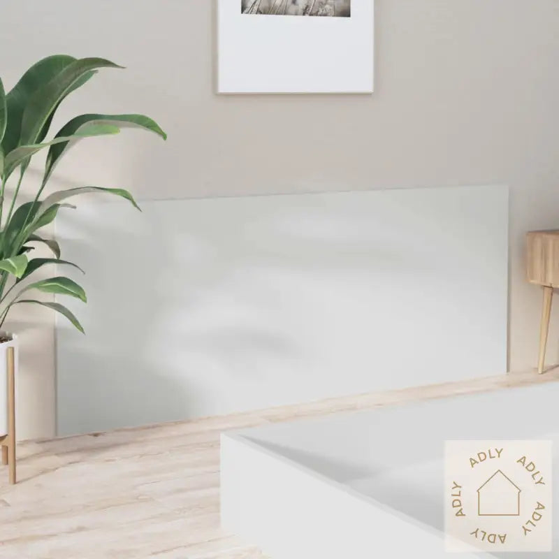 Sengegavl Høyglans Hvit 200X1,5X80 Cm Konstruert Tre