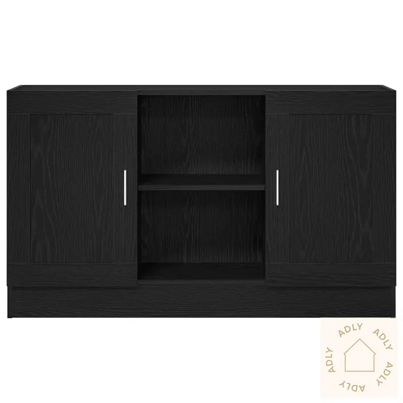 Skjenk I Svart Eik 120X30,5X70 Cm Laget Av Konstruert Tre