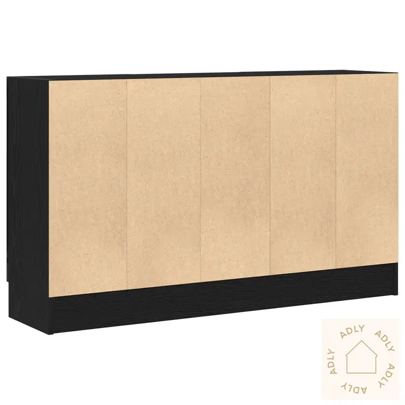 Skjenk I Svart Eik 120X30,5X70 Cm Laget Av Konstruert Tre