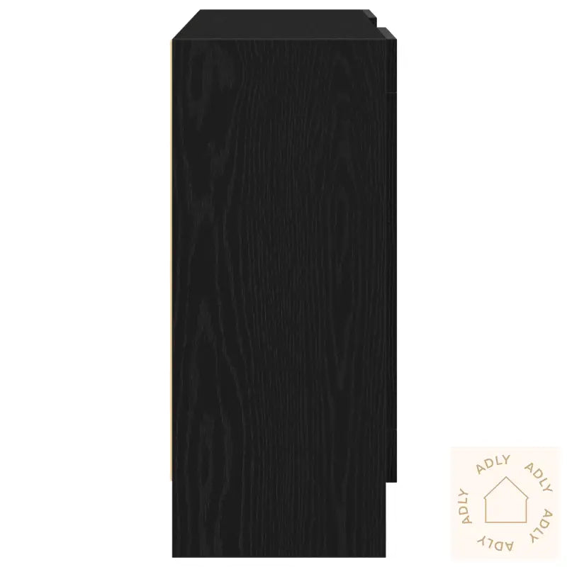 Skjenk I Svart Eik 120X30,5X70 Cm Laget Av Konstruert Tre