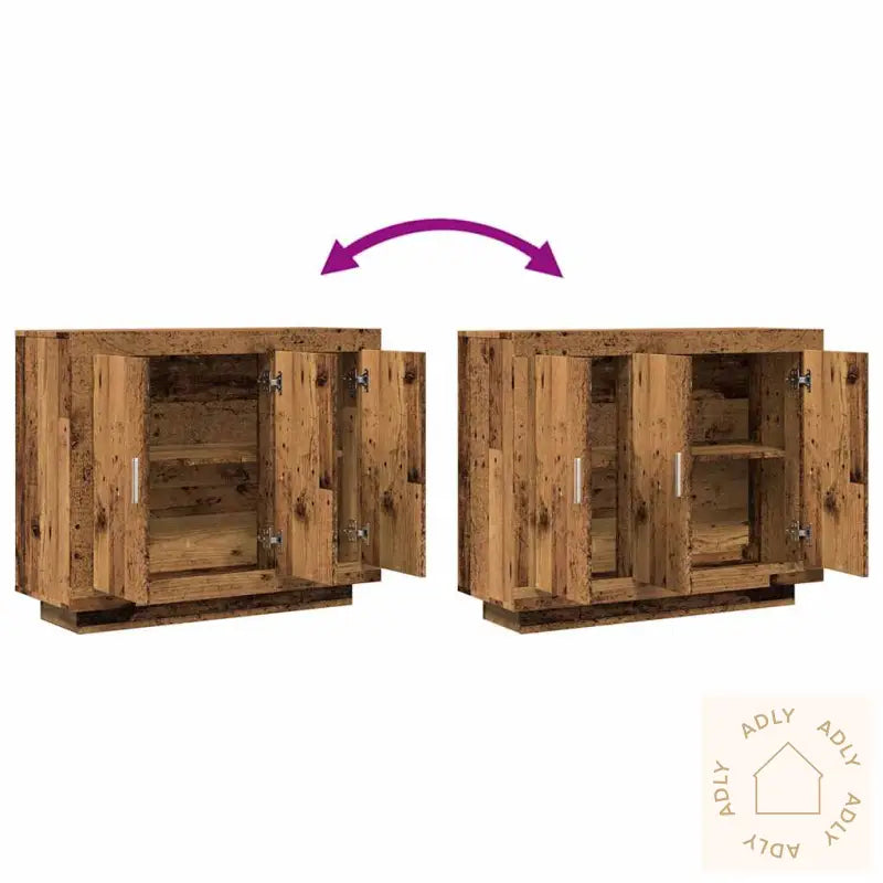 Skjenk Gammelt Tre 92X35X75 Cm Konstruert Tre