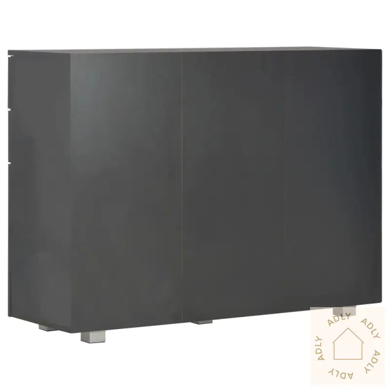 Skjenk Høyglans Svart 107X35X80,5 Cm