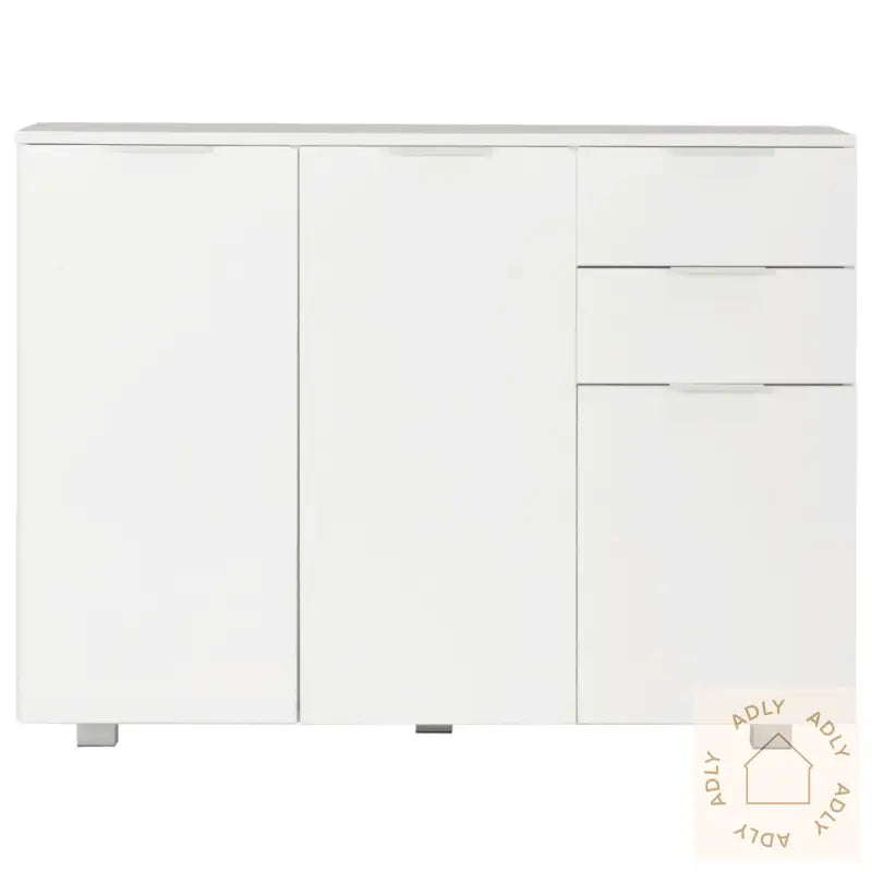 Skjenk Høyglans Hvit 107X35X80,5 Cm