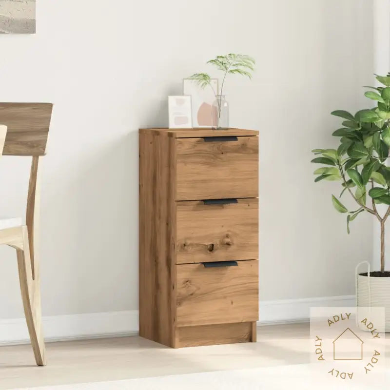 Skjenk Artisan Eik 30X30X70 Cm Konstruert Tre