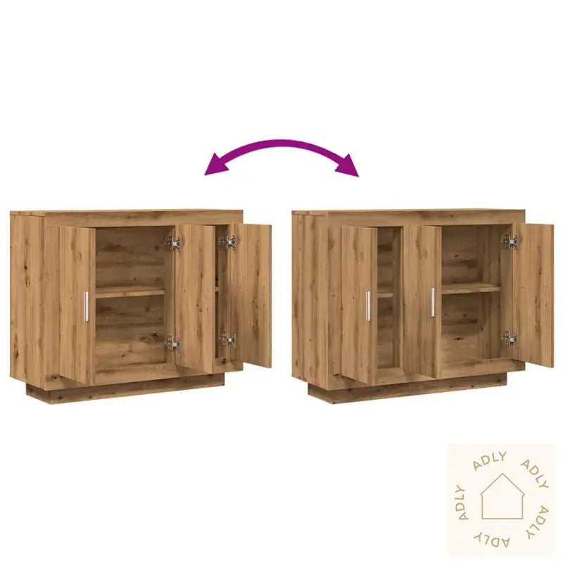Skjenk Artisan Eik 92X35X75 Cm Konstruert Tre