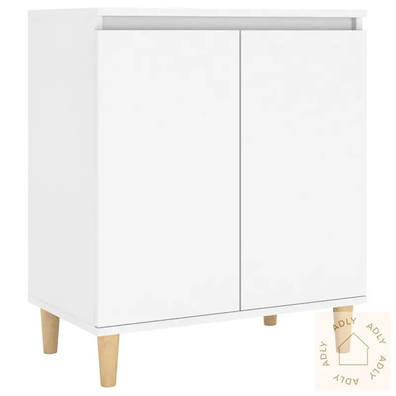 Skjenk Med Ben I Heltre Hvit 60X35X70 Cm Konstruert Tre