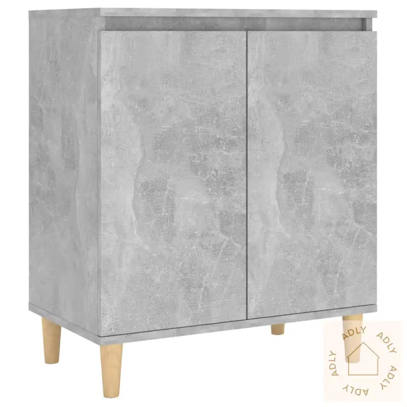 Skjenk Med Ben I Heltre Betonggrå 60X35X70 Cm Konstruert Tre