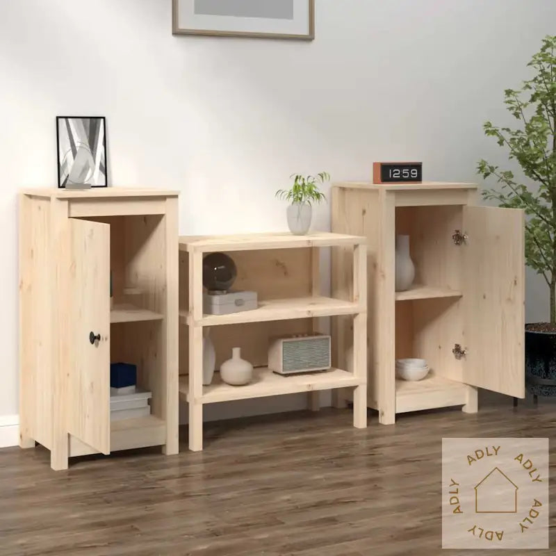 Skjenker 2 Stk 39X35X80 Cm Heltre Furu