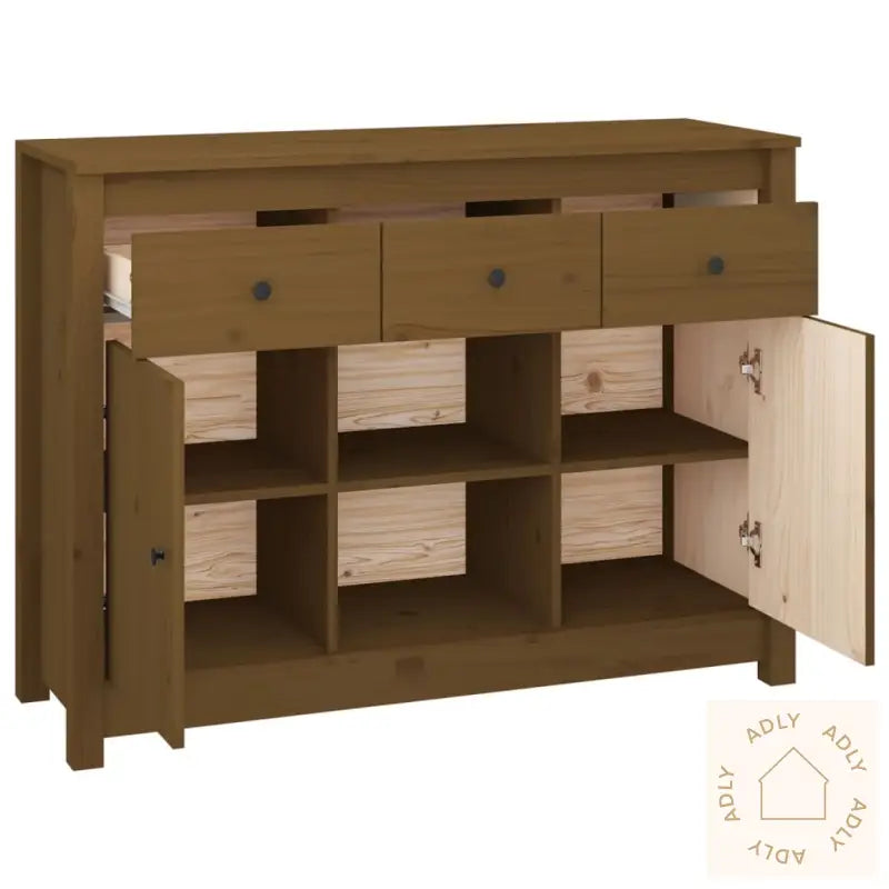 Skjenk Honningbrun 100X35X74,5 Cm Heltre Furu