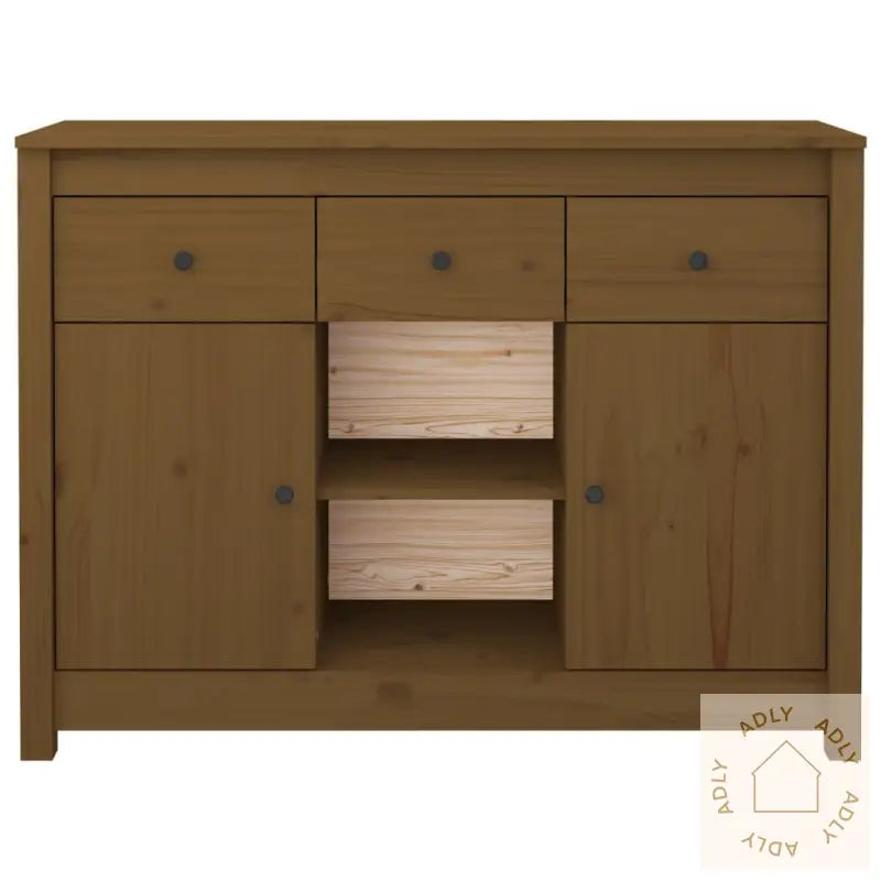 Skjenk Honningbrun 100X35X74,5 Cm Heltre Furu