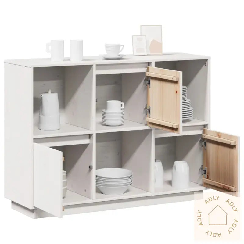 Skjenk Hvit 110,5X35X80 Cm Heltre Furu