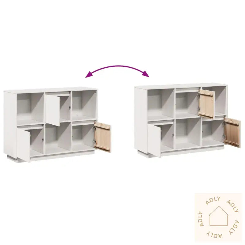 Skjenk Hvit 110,5X35X80 Cm Heltre Furu