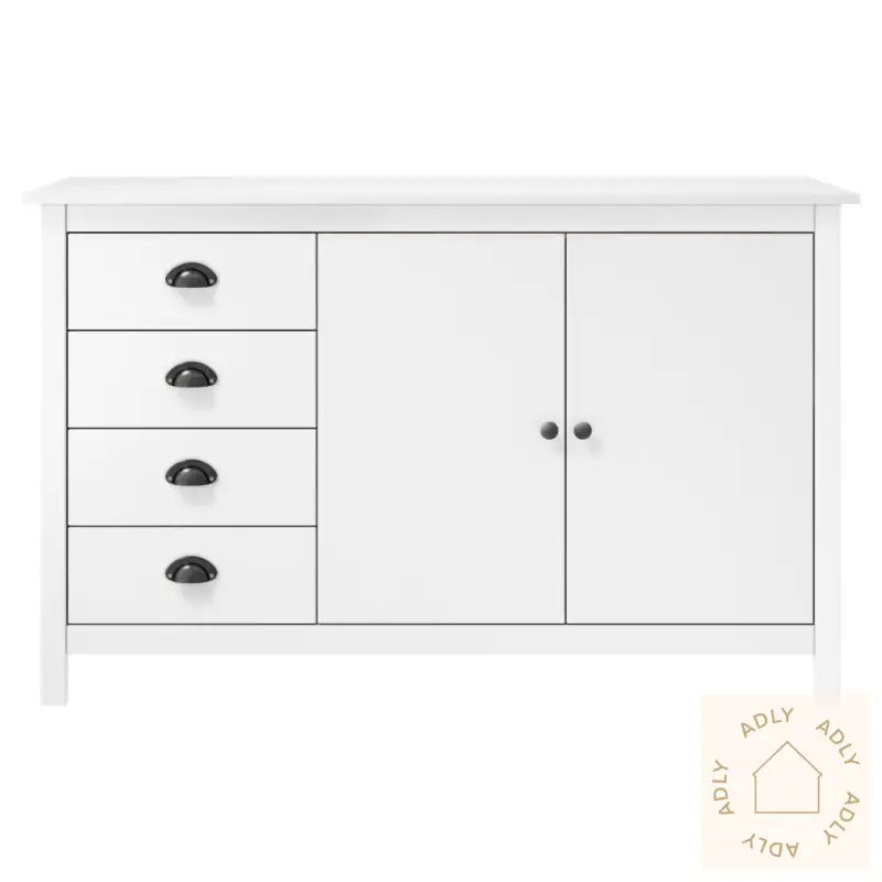 Skjenk Hill Hvit 130X40X80 Cm Heltre Furu
