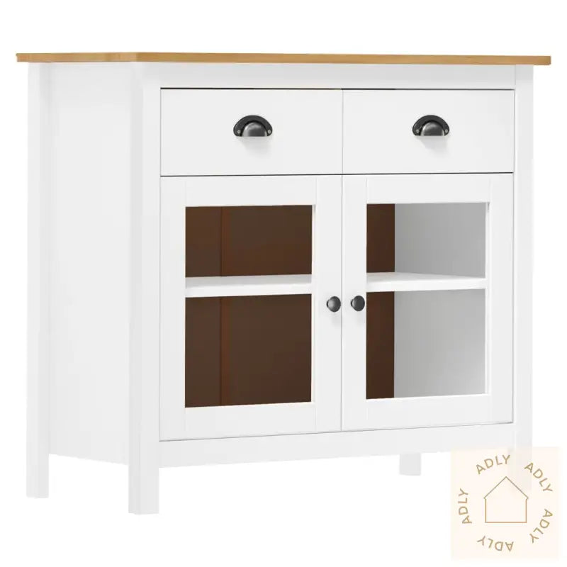 Skjenk Hill Hvit 90X40X80 Cm Heltre Furu