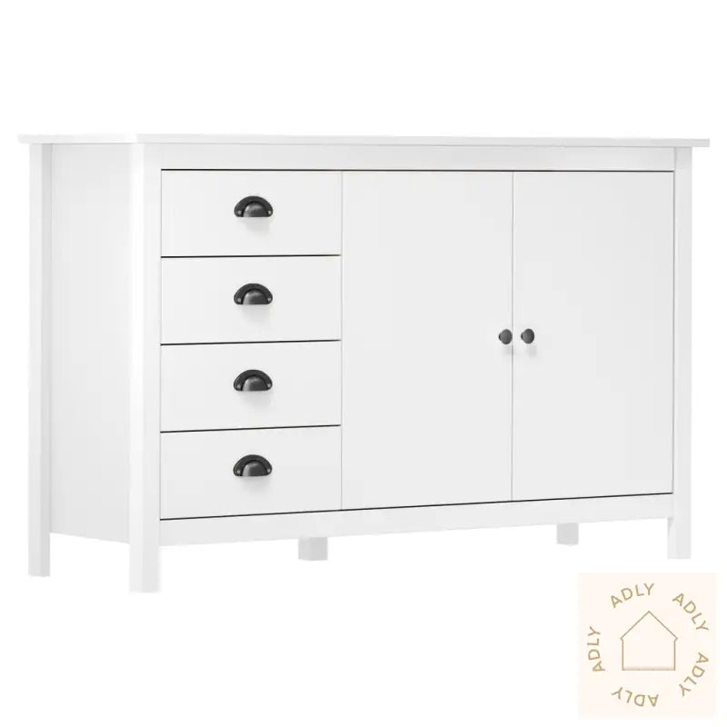 Skjenk Hill Hvit 130X40X80 Cm Heltre Furu