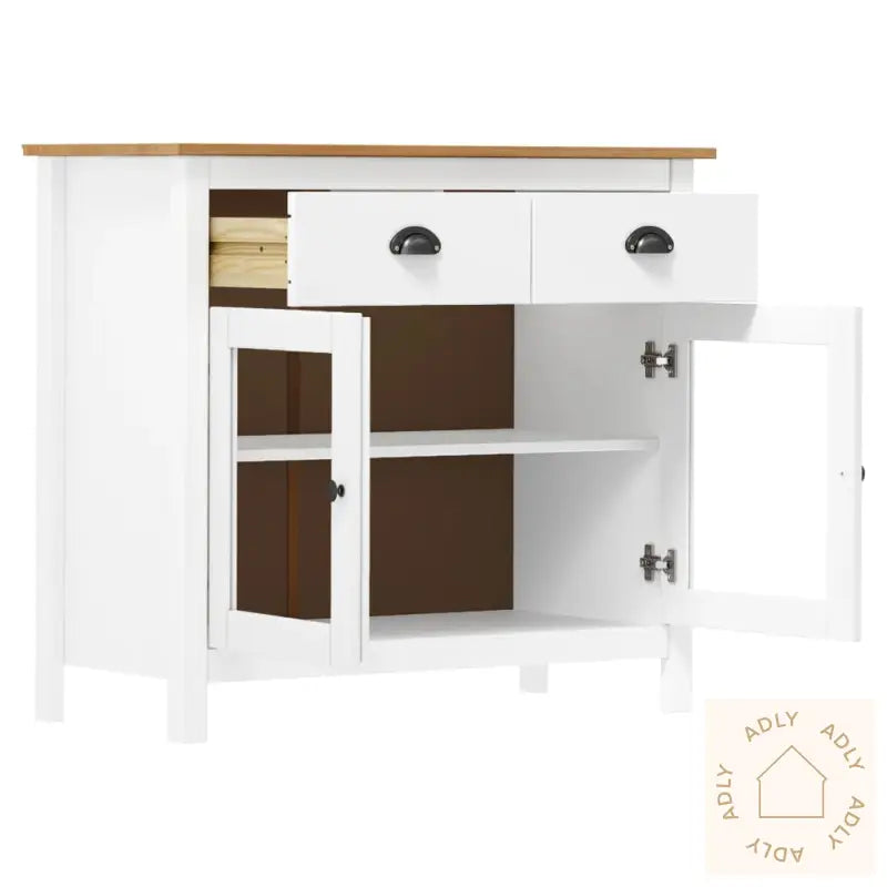 Skjenk Hill Hvit 90X40X80 Cm Heltre Furu