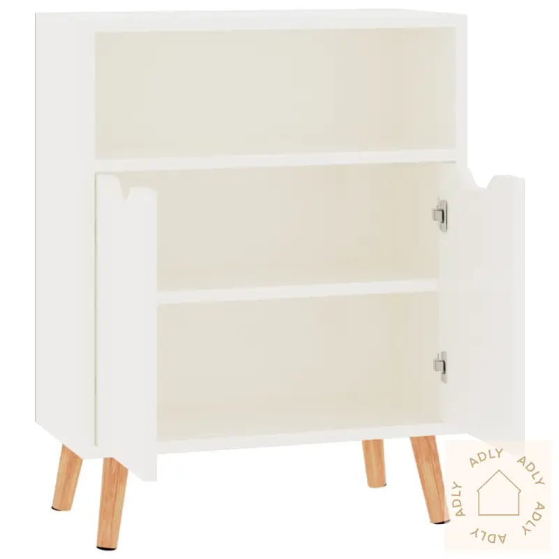 Skjenk Høyglans Hvit 60X30X72 Cm Konstruert Tre