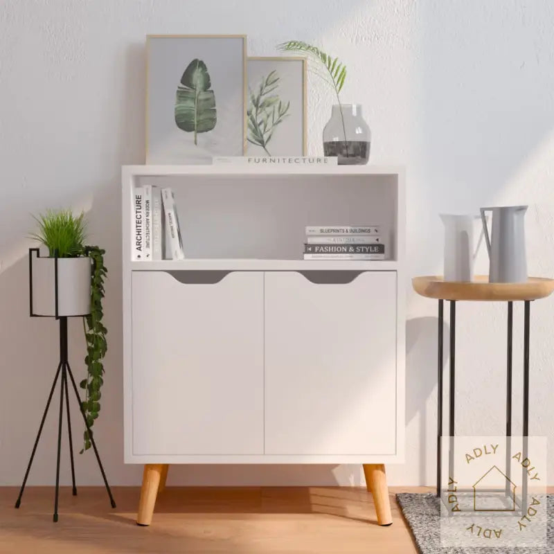Skjenk Hvit 60X30X72 Cm Konstruert Tre