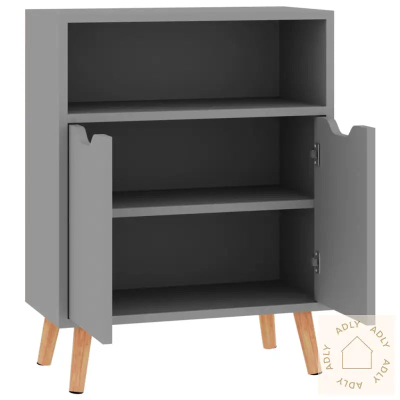 Skjenk Grå 60X30X72 Cm Konstruert Tre