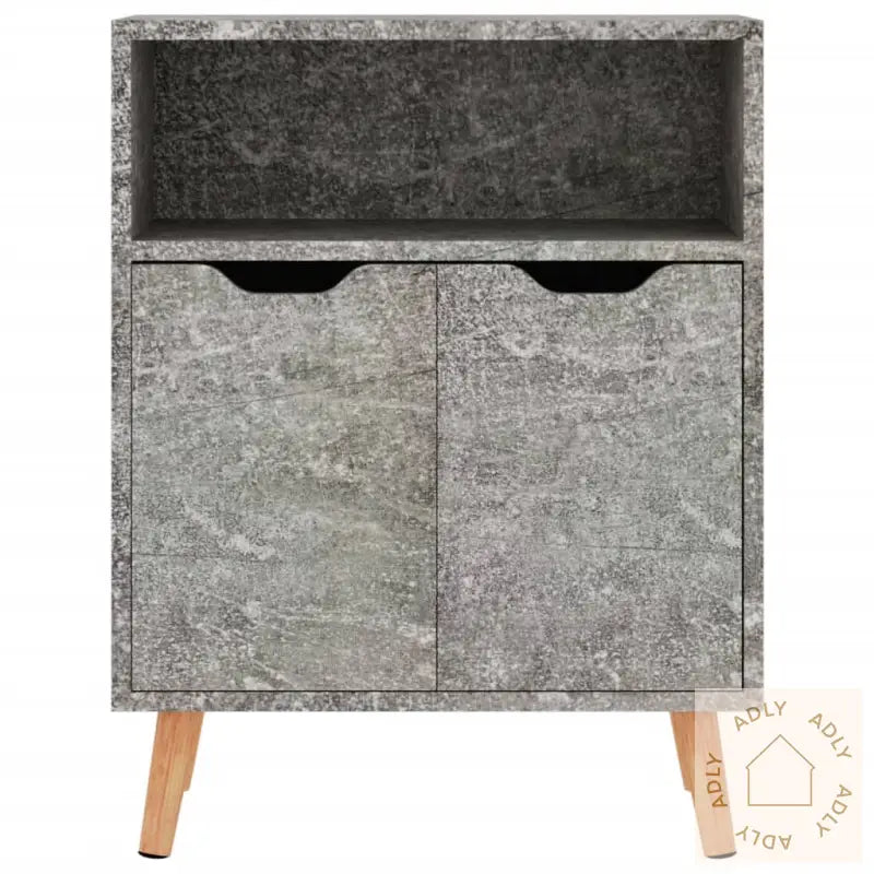 Skjenk Betonggrå 60X30X72 Cm Konstruert Tre