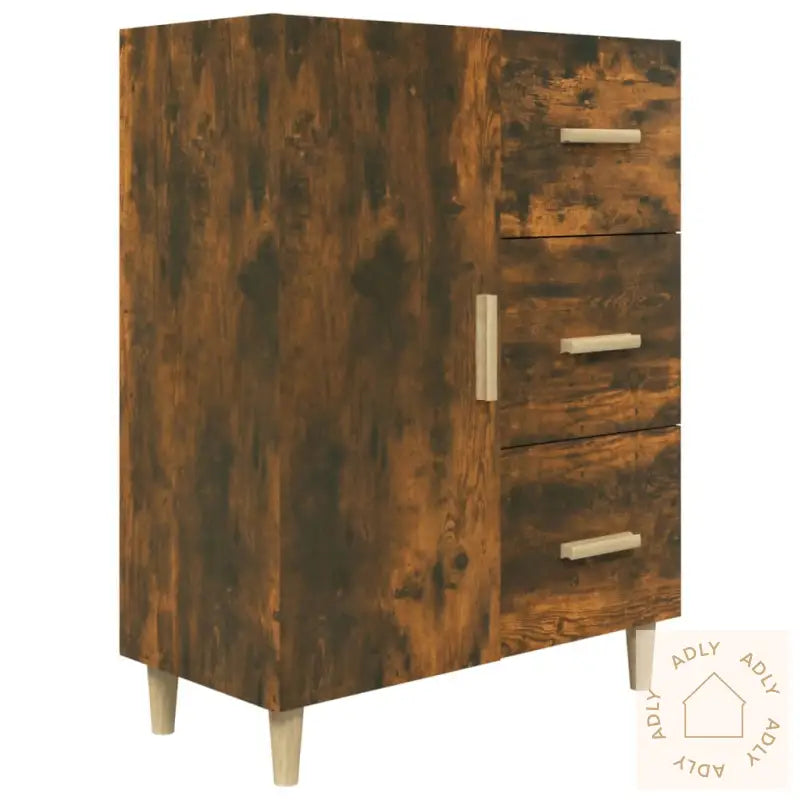 Skjenk Røkt Eik 69,5X34X90 Cm Konstruert Tre