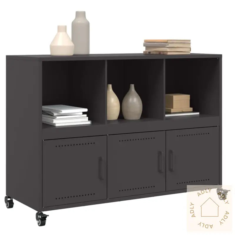 Skjenk Svart 100,5X39X72 Cm Stål