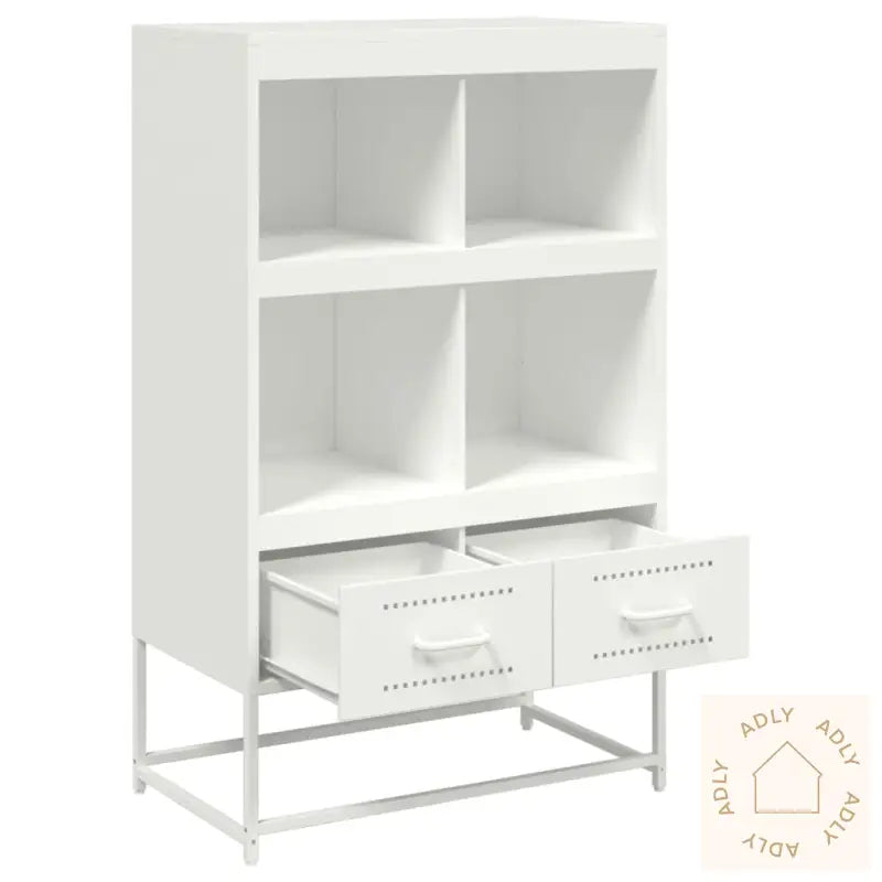 Highboard Hvit 68X39X111,5 Cm Stål