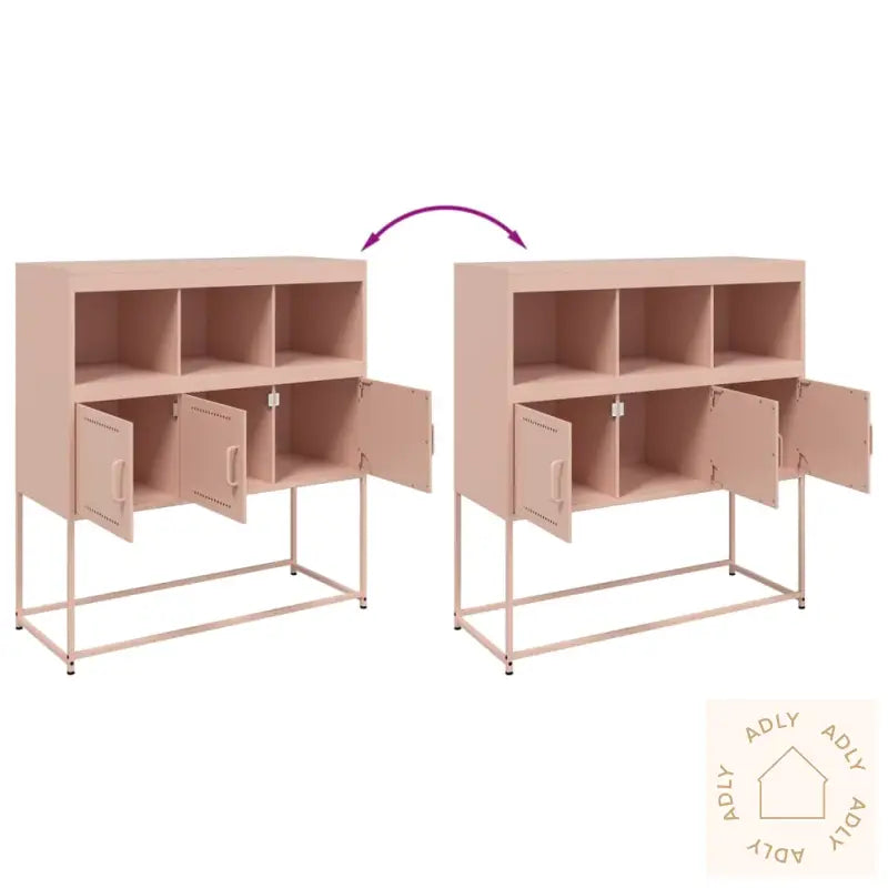 Skjenk Rosa 100,5X39X107 Cm Stål