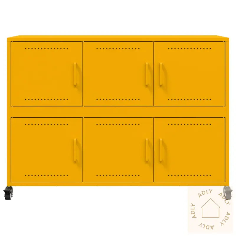 Skjenk Sennepsgul 100,5X39X72 Cm Stål