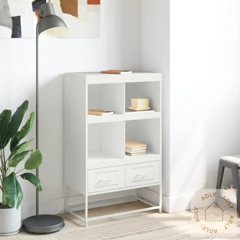 Highboard Hvit 68X39X111,5 Cm Stål