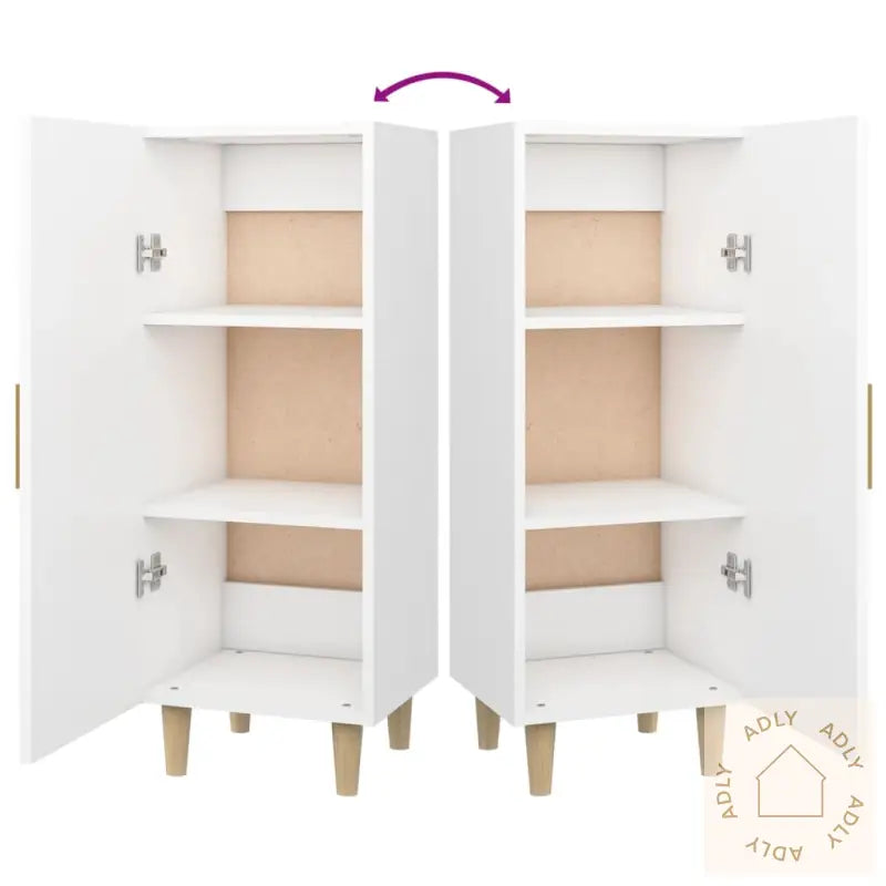 Skjenk Hvit 34,5X34X90 Cm Konstruert Tre