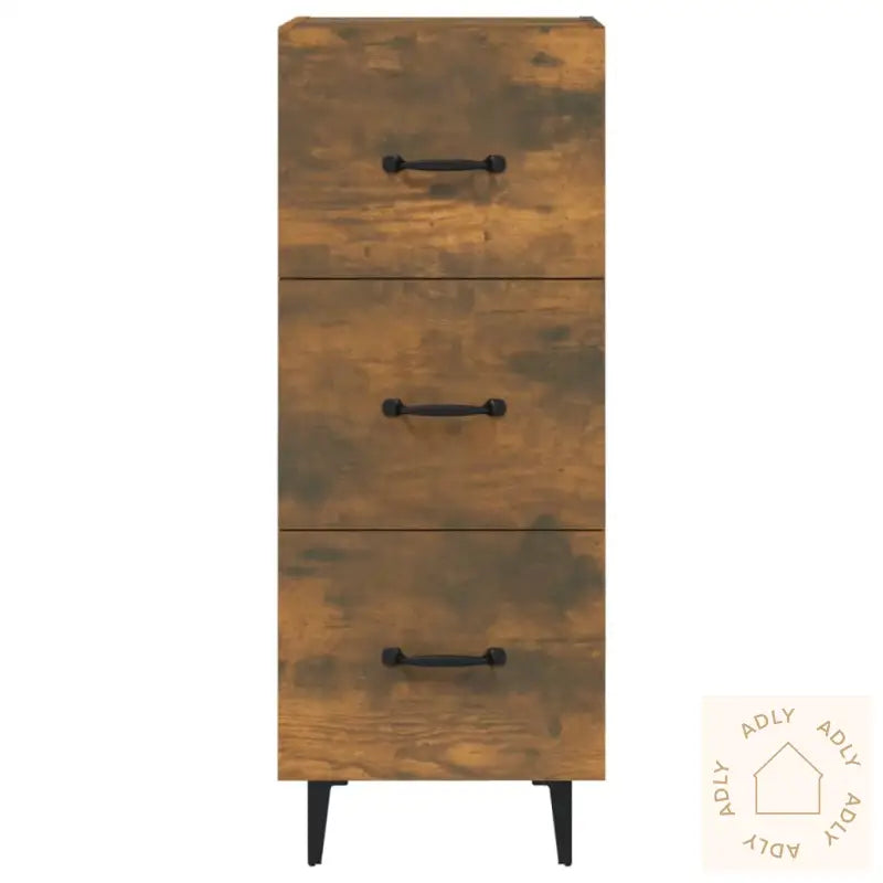 Skjenk Røkt Eik 34,5X34X90 Cm Konstruert Tre