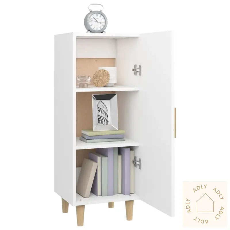 Skjenk Hvit 34,5X34X90 Cm Konstruert Tre