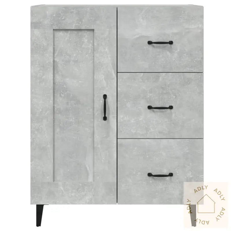 Skjenk Betonggrå 69,5X34X90 Cm Konstruert Tre