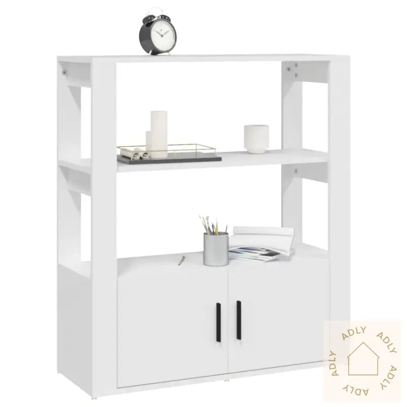 Skjenk Hvit 80X30X90 Cm Konstruert Tre