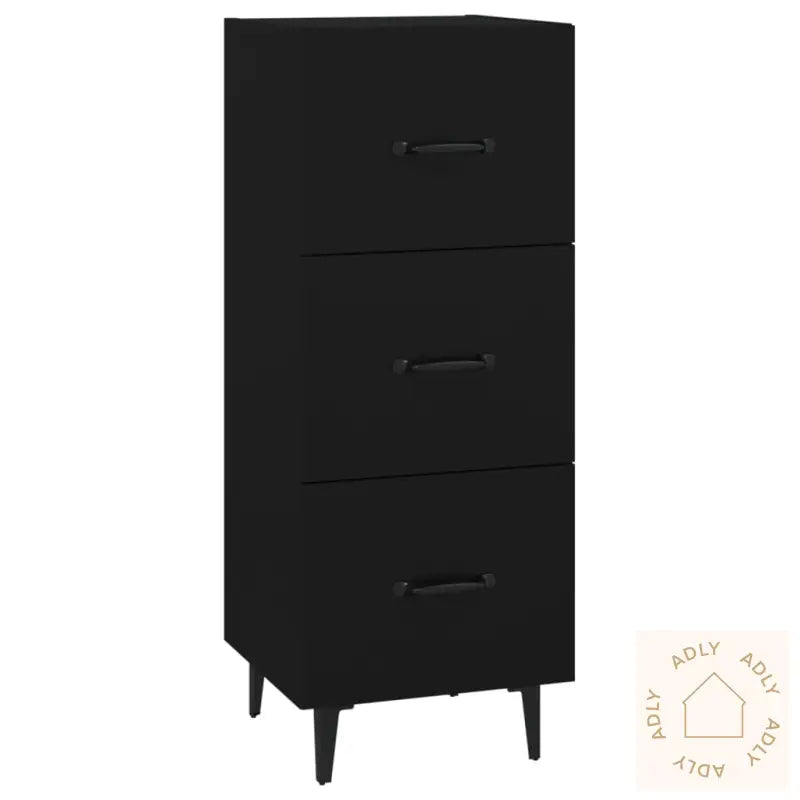 Skjenk Svart 34,5X34X90 Cm Konstruert Tre