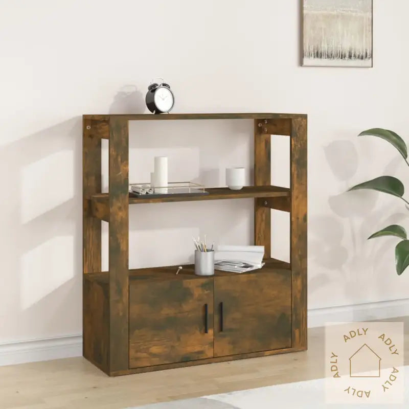 Skjenk Røkt Eik 80X30X90 Cm Konstruert Tre