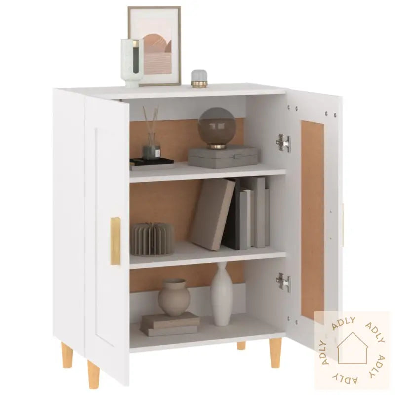 Skjenk Hvit 69,5X34X90 Cm Konstruert Tre