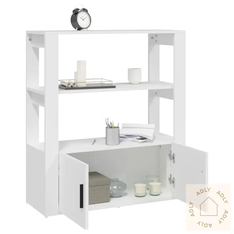 Skjenk Hvit 80X30X90 Cm Konstruert Tre