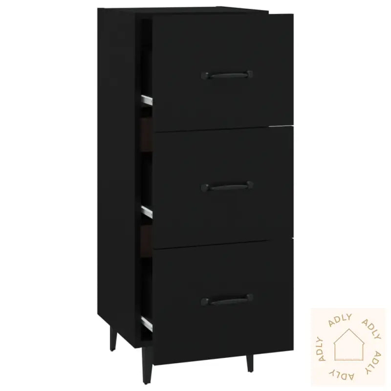 Skjenk Svart 34,5X34X90 Cm Konstruert Tre