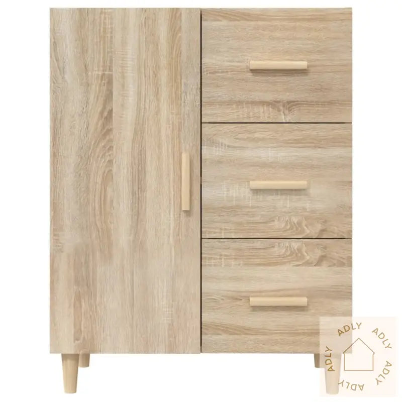 Skjenk Sonoma Eik 69,5X34X90 Cm Konstruert Tre