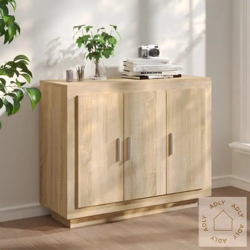 Skjenk Sonoma Eik 92X35X75 Cm Konstruert Tre