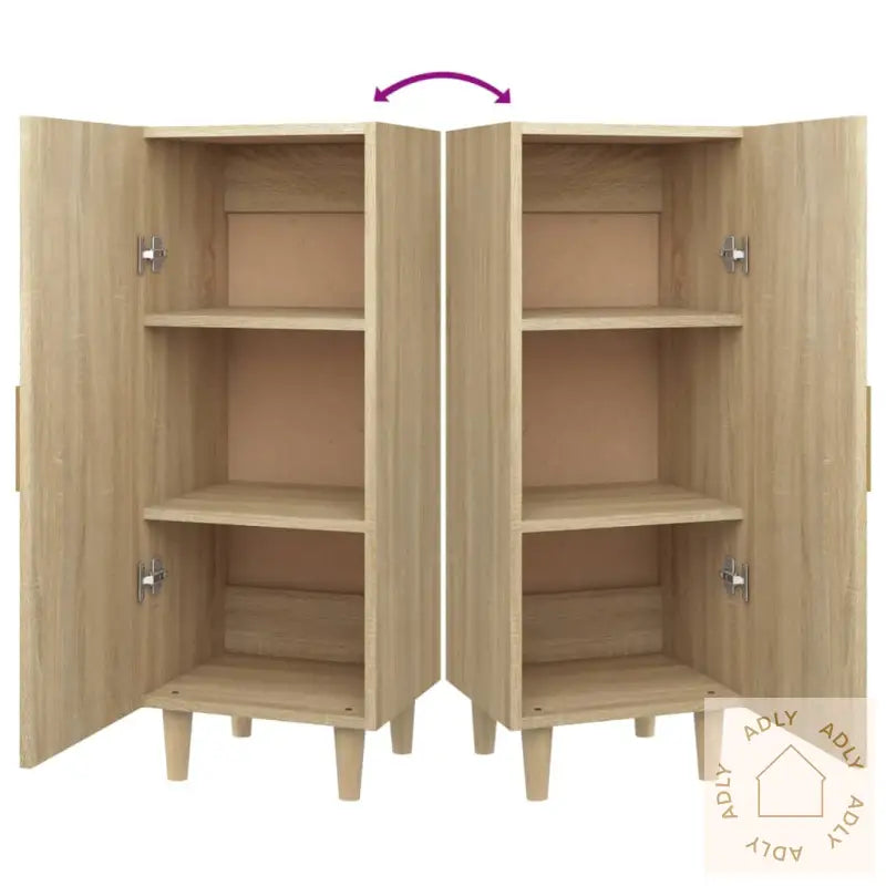 Skjenk Sonoma Eik 34,5X34X90 Cm Konstruert Tre