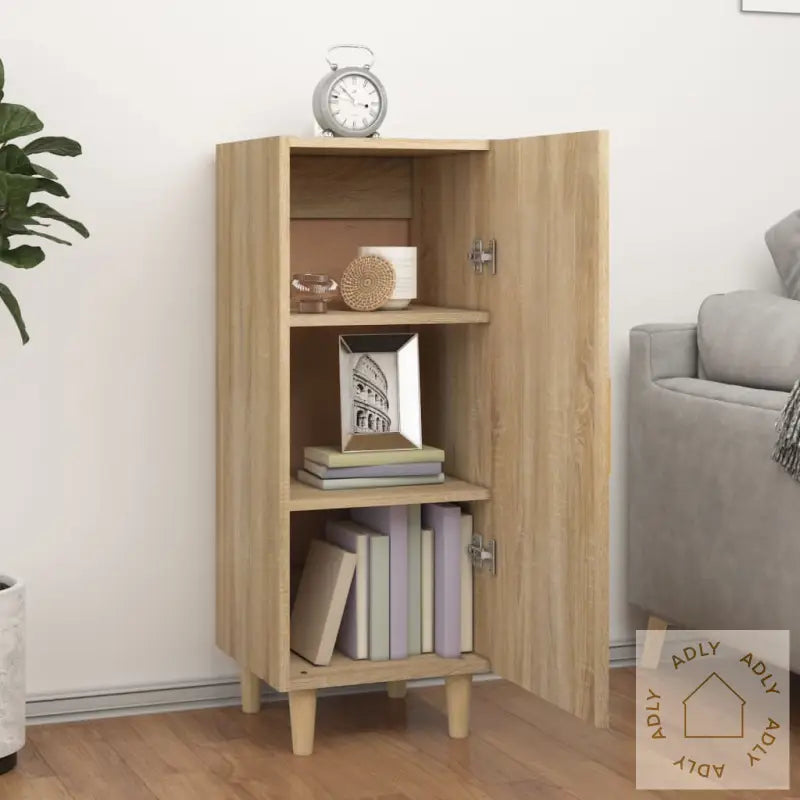 Skjenk Sonoma Eik 34,5X34X90 Cm Konstruert Tre
